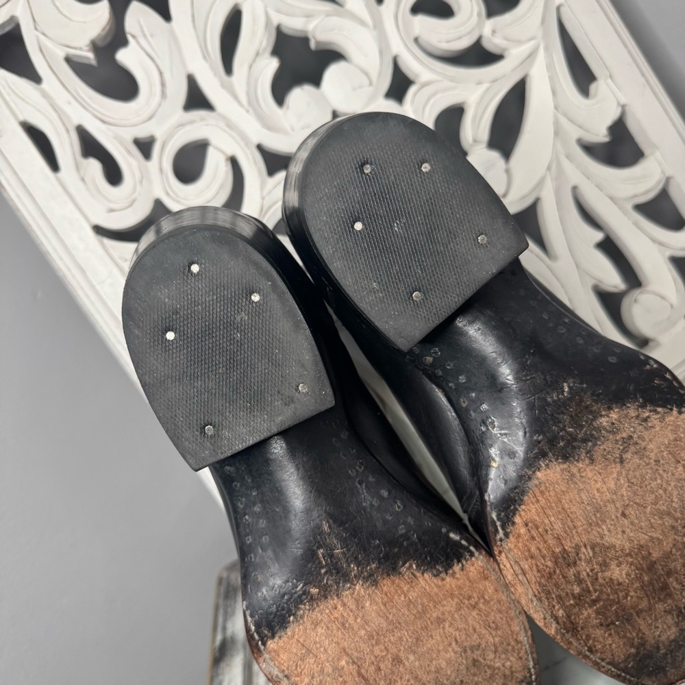 VINTAGE Western Pointed Toe Pull On Ankle Cowboy Boot Size 8.5EE Rodeo - Picture 15 of 16